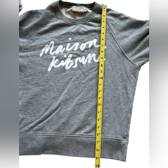 Maison Kitsune Sweatshirt Light Gray Size M - Picture 9 of 14